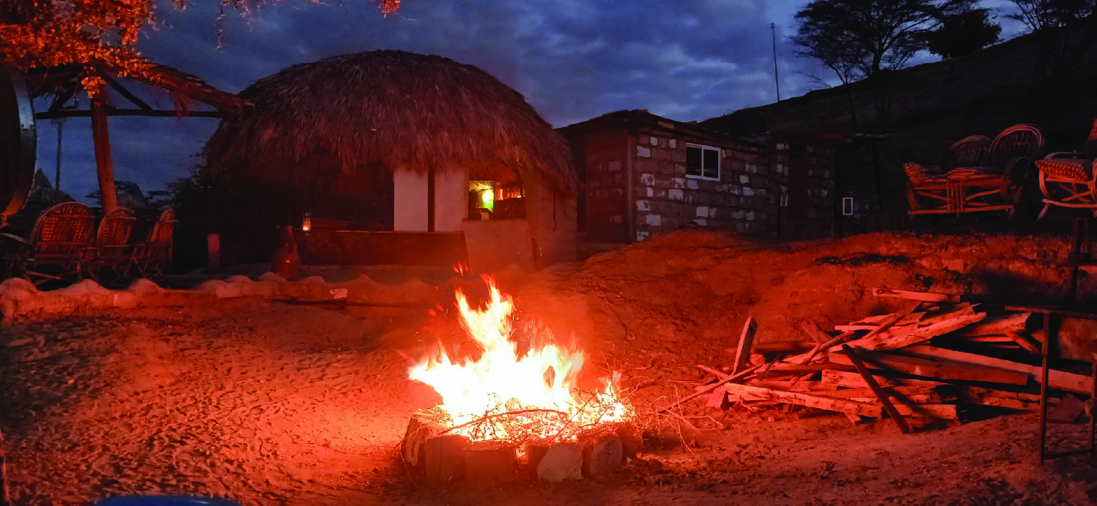 Evening bonfire